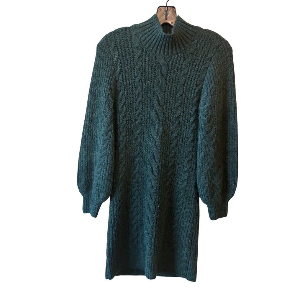Abercrombie & Fitch Mock Neck Sweater Dress Women XXSP Forest Green CoquetteGirl